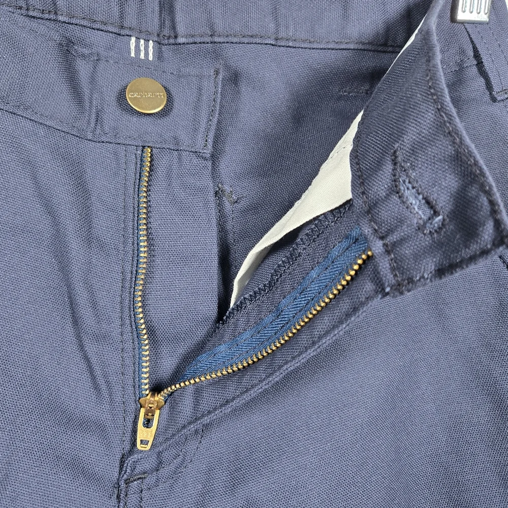 Carhartt Navy Blue Dungaree Fit Uniflorm Pants Mens Size 29 TAILORED INSEAM